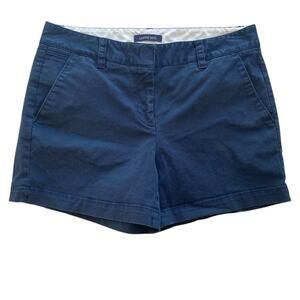 Lands End Navy Chico Fit 1 Flat Front Shorts - Size 6